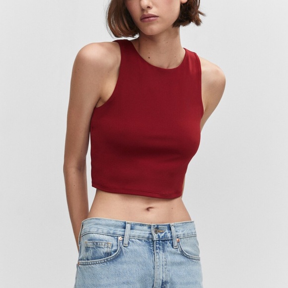 Mango Tops - Mango Deep Red Tank Top